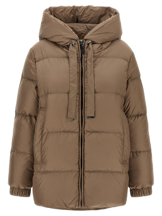 Max Mara Beige Polyester Full-Length Jacket