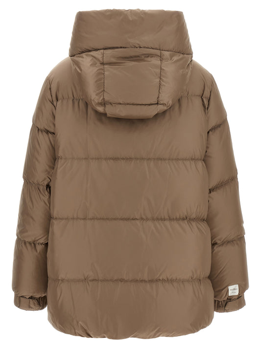 Max Mara Beige Polyester Full-Length Jacket