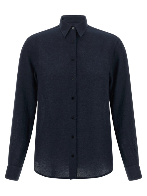 XACUS Blue Viscose Blouse