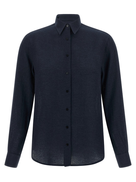 XACUS Blue Viscose Blouse