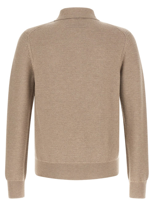 ZEGNA Beige Cashmere Polo Shirt