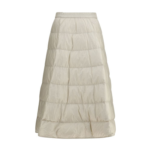 Moncler Beige Nylon Midi Skirt