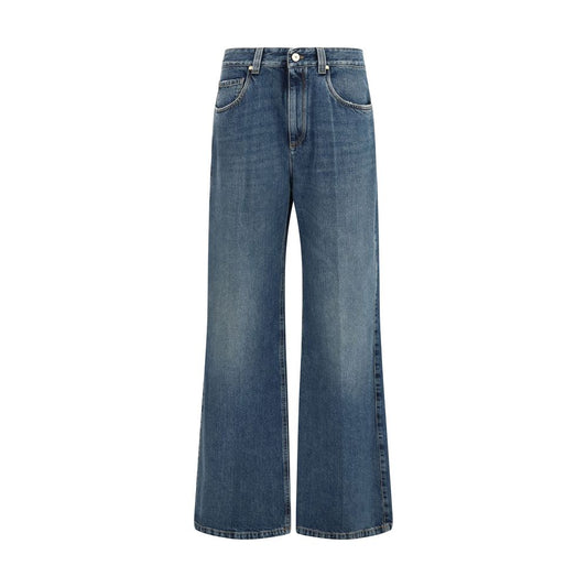 Brunello Cucinelli Blue Cotton Relaxed Fit Jeans
