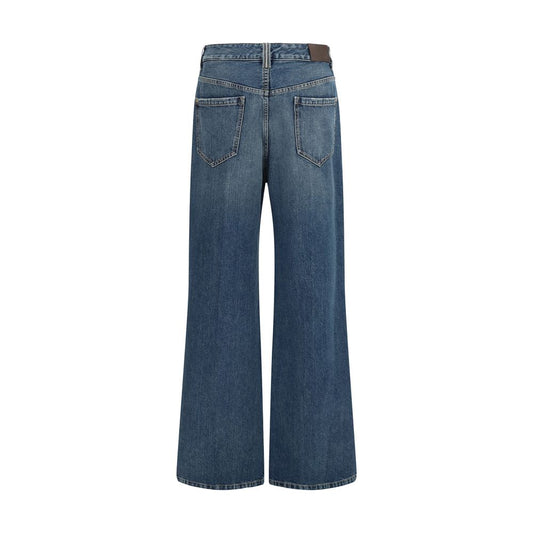 Brunello Cucinelli Blue Cotton Relaxed Fit Jeans