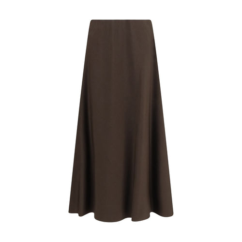 Brunello Cucinelli Brown Wool Oves Aries Midi Skirt
