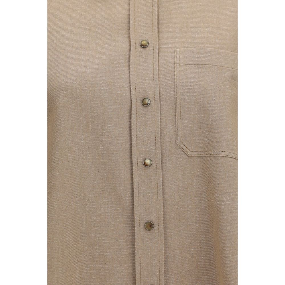 Brunello Cucinelli Beige Denim Shirt