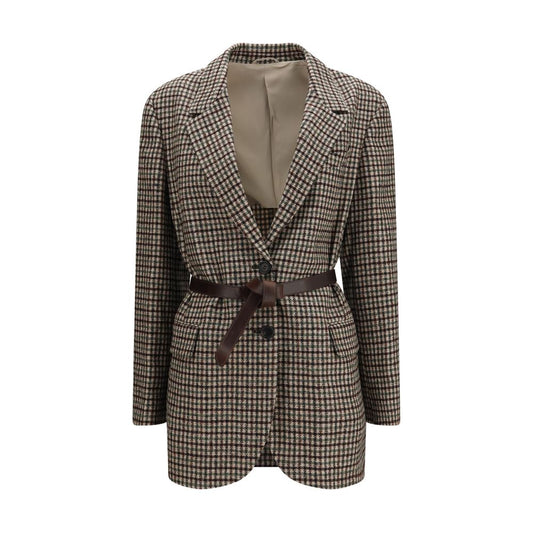 Brunello Cucinelli Beige Mohair Blazer