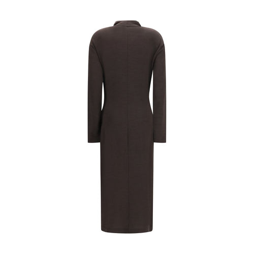 Brunello Cucinelli Brown Wool Oves Aries Casual Dress