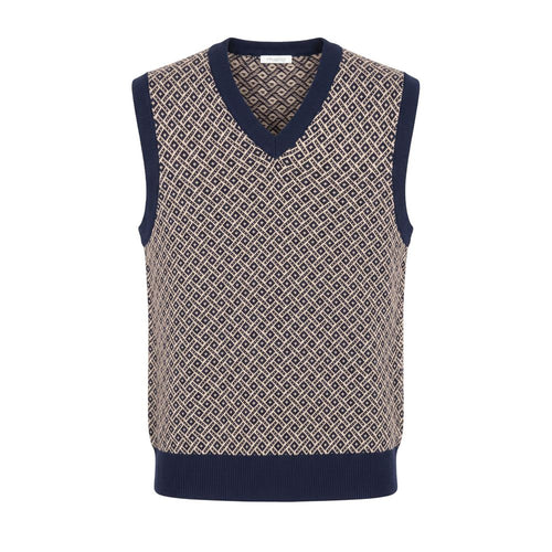 Malo Blue Cotton Men Sweater