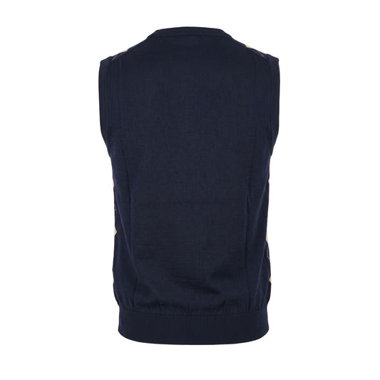 Malo Blue Cotton Men Sweater