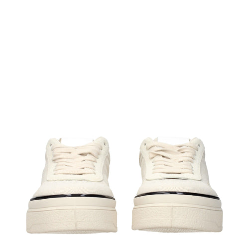 Jil Sander Beige Fabric Platform Sneakers