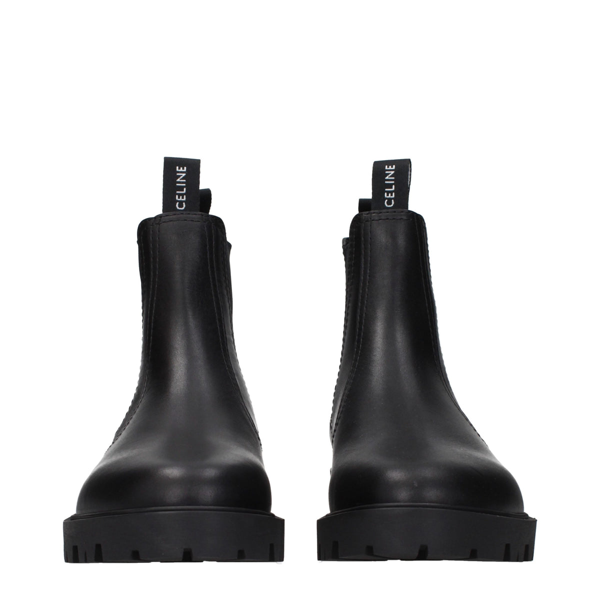 Celine Black Leather Ankle Boots