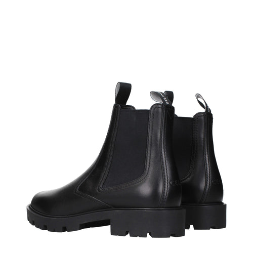Celine Black Leather Ankle Boots