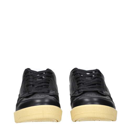 Jil Sander Black Leather Low Top Sneakers