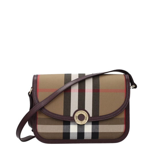 Burberry Brown Fabric Crossbody Bag