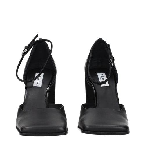 Alaïa Black Leather High Heel Pumps