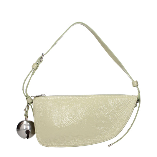 Burberry Green Leather Shoulder Bag