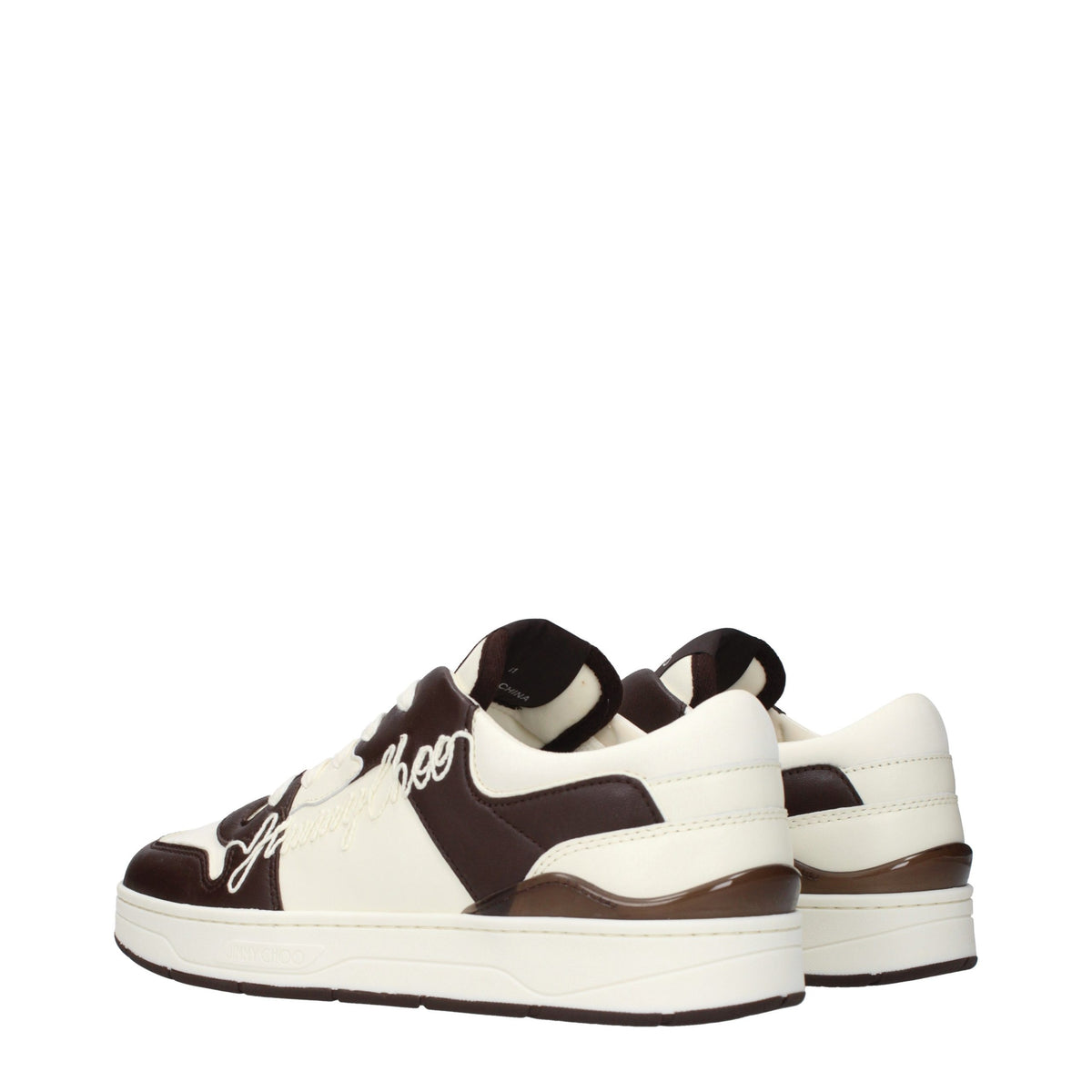 Jimmy Choo Beige Leather Low Top Sneakers