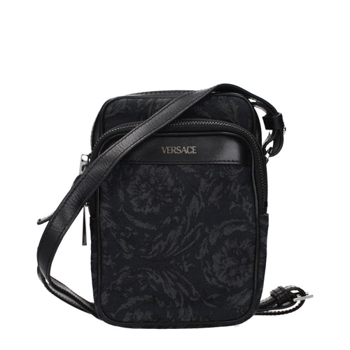 Versace Black Fabric Crossbody Bag