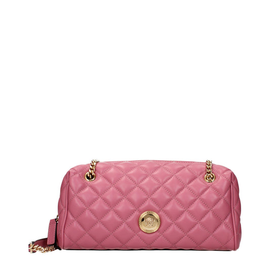 Versace Pink Leather Shoulder Bag