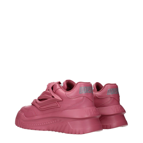 Versace Pink Leather Chunky Sneakers