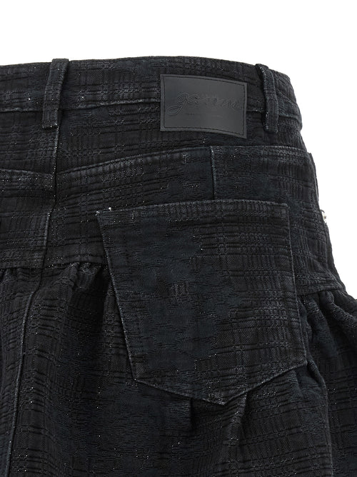 Ganni Black Cotton Long Skirt