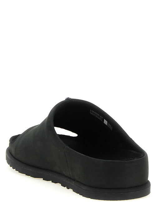 UGG Black Leather Slides