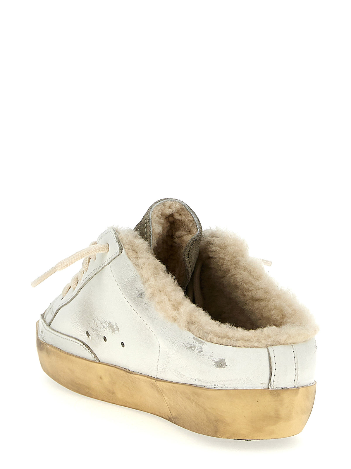 Golden Goose Beige Cowhide Low Top Sneakers