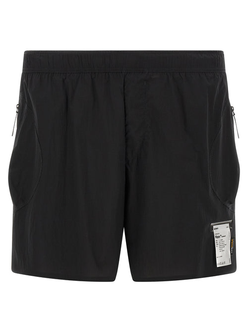 SATISFY Black Polyamide Bermuda Shorts