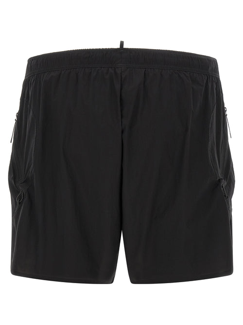 SATISFY Black Polyamide Bermuda Shorts