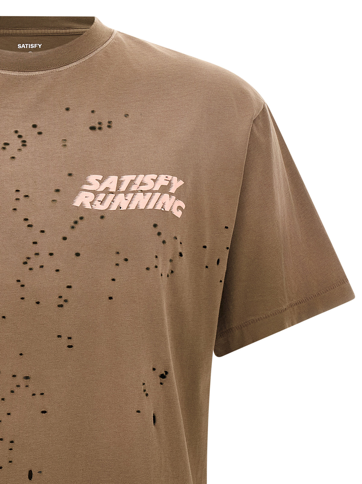 SATISFY Brown Cotton T-Shirt