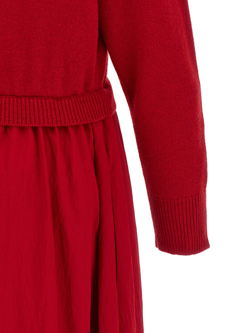 Polo Ralph Lauren Red Wool Long Dress