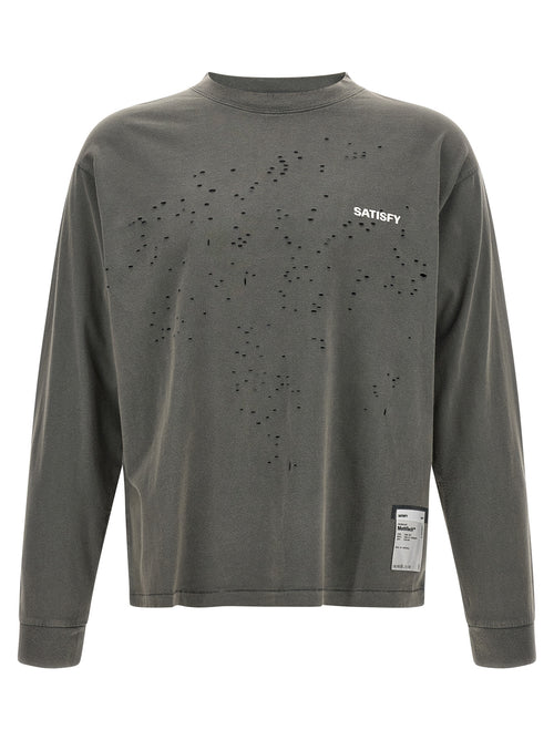 SATISFY Gray Cotton T-Shirt
