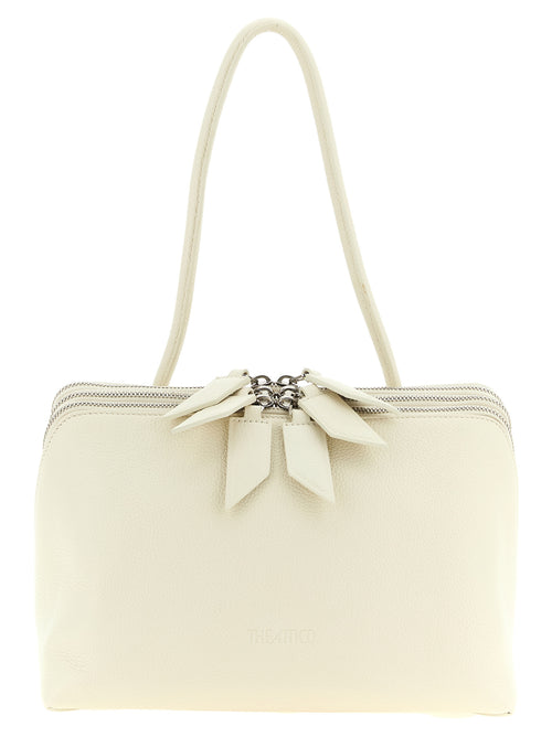 The Attico White Calfskin Shoulder Bag