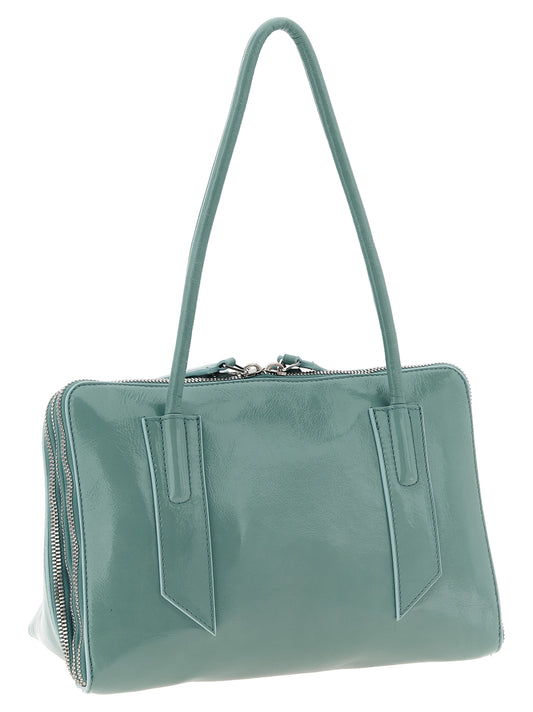 The Attico Blue Calfskin Shoulder Bag