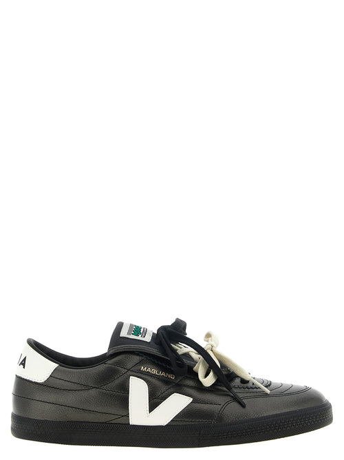 Veja Black Calfskin Low Top Sneakers