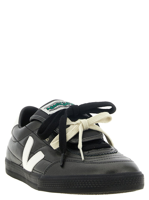 Veja Black Calfskin Low Top Sneakers