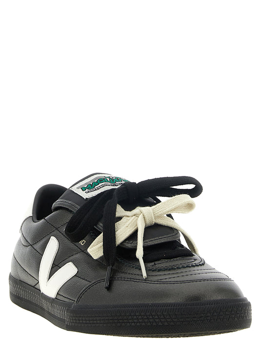 Veja Black Calfskin Low Top Sneakers
