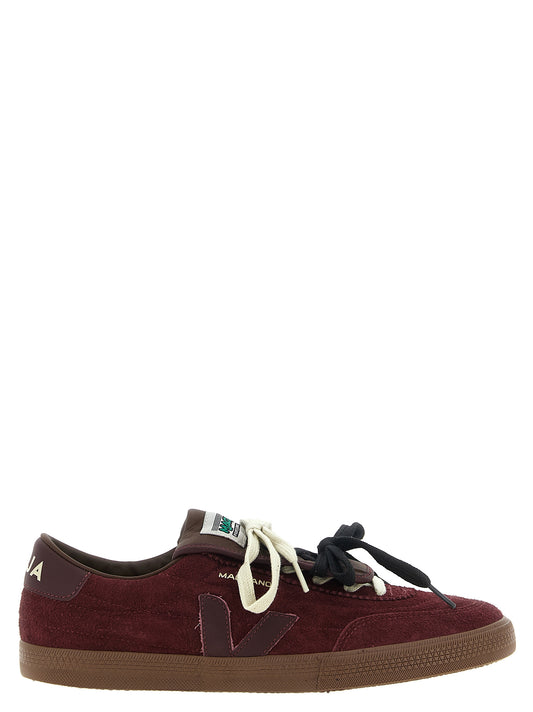 Veja Bordeaux Calfskin Low Top Sneakers