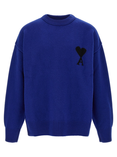 Ami Paris Blue Wool Cardigan