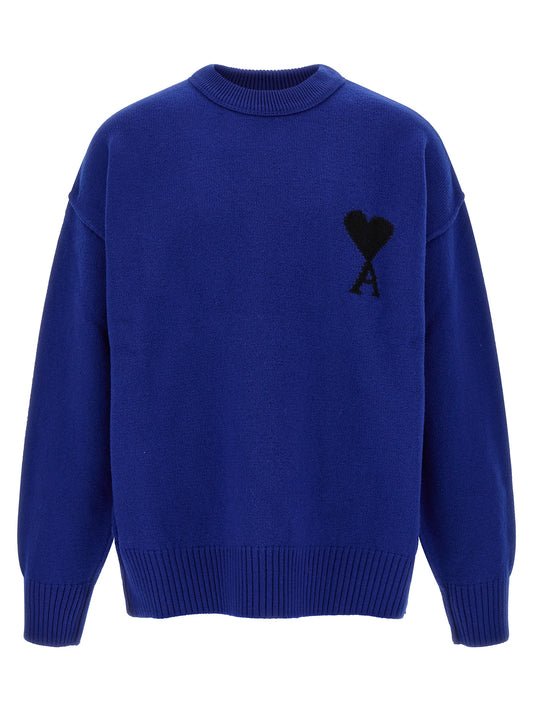 Ami Paris Blue Wool Cardigan