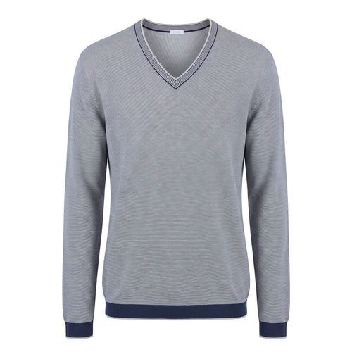 Malo Blue Cotton Men Sweater