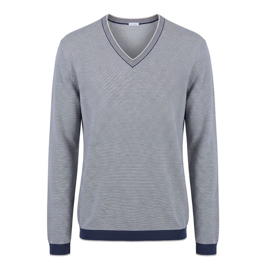 Malo Blue Cotton Men Sweater
