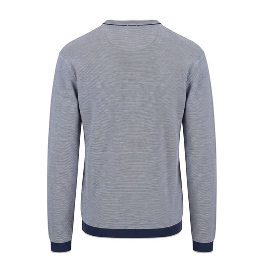 Malo Blue Cotton Men Sweater