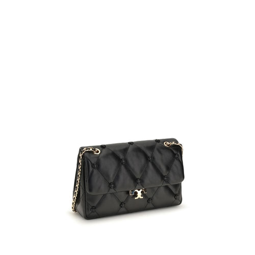Tory Burch Black Napa Leather / Calf Shoulder Bag