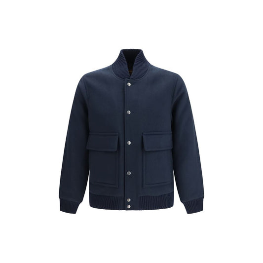 Woolrich Blue Wool Bomber