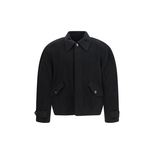 SÉFR Black Wool Oves Aries Full-Length Jacket