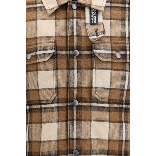 Woolrich Brown Wool Full-Length Jacket