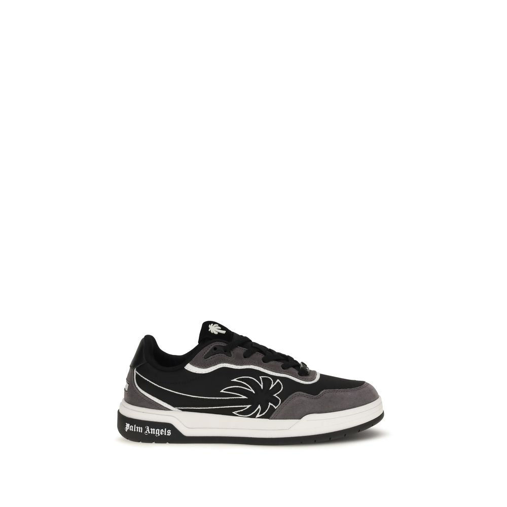 Palm Angels Black Calf Leather Bos Taurus Low Top Sneakers
