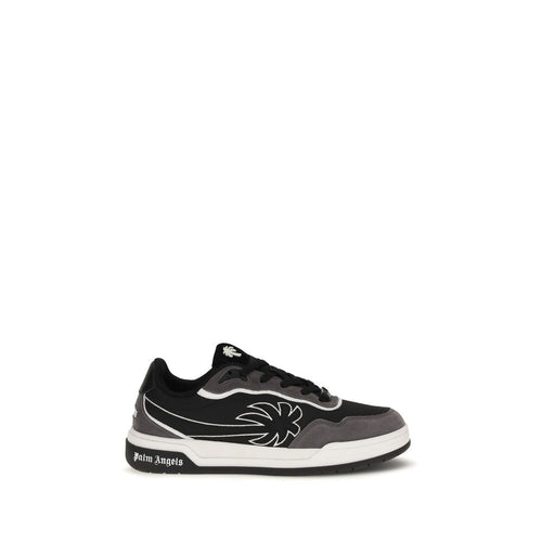 Palm Angels Black Calf Leather Bos Taurus Low Top Sneakers